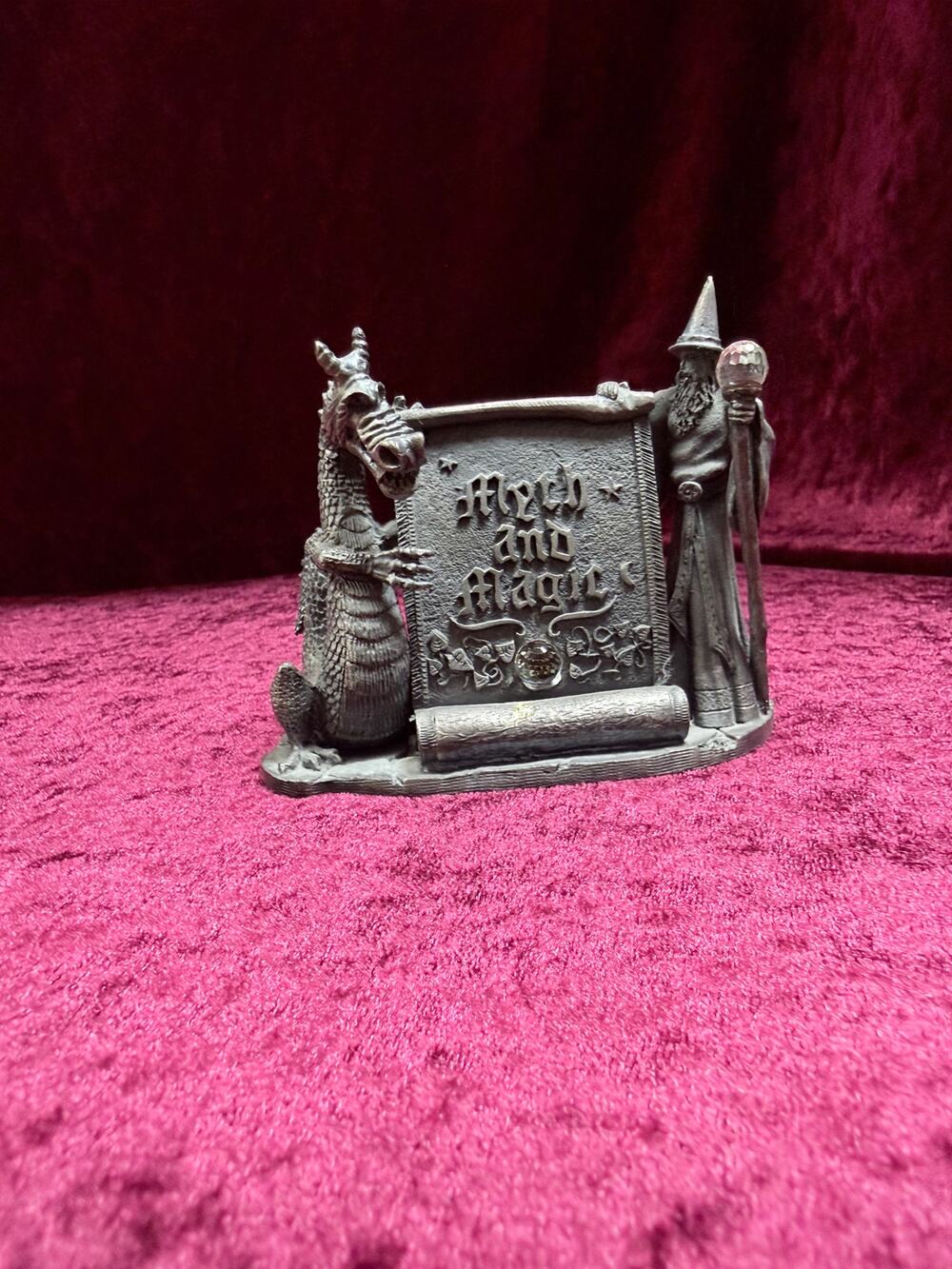 Vintage 1990s Myth and Magic The Magical Encounter Two-Crystal Wizard & Dragon